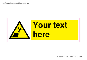 Custom Warning unstable cliff edge